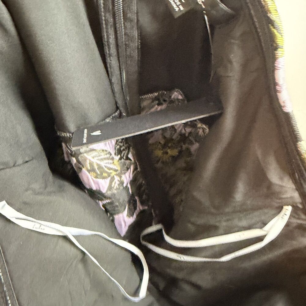 NWT Lulus Purple Darling Sensation Black Floral Jacquard Strapless Mini Dress XL - Picture 5 of 16